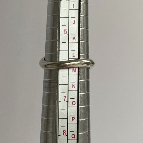 Sterling Silver 925 Oval Faceted Amethyst Modernist Ring Crystal Accents Size 6 - Picture 7 of 11